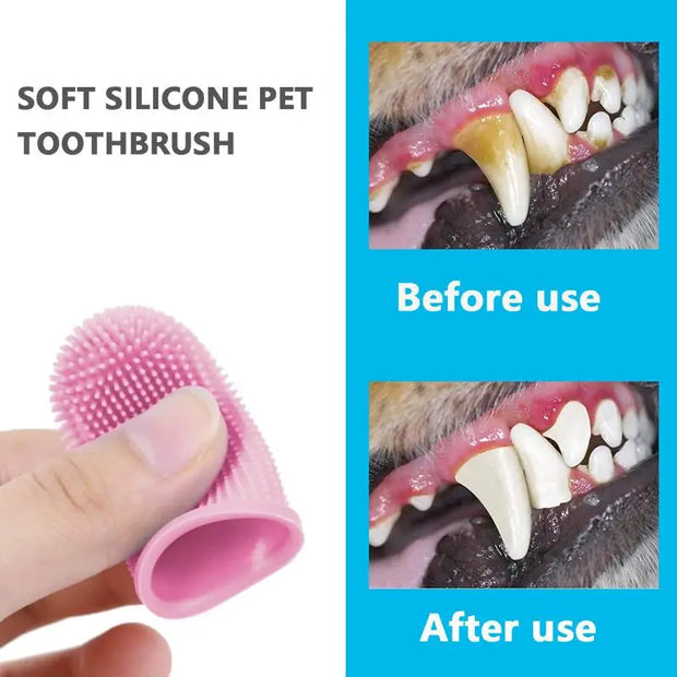 Silicone Finger Toothbrush: Pet Dental Care