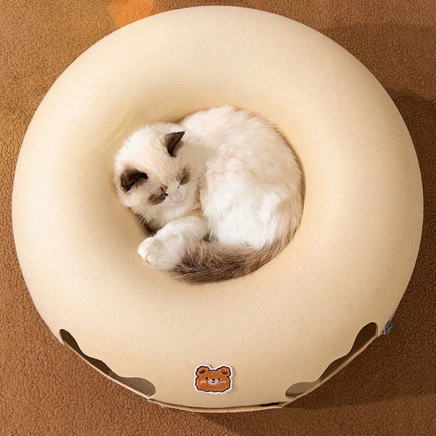 Donut Cat Bed Hiding House