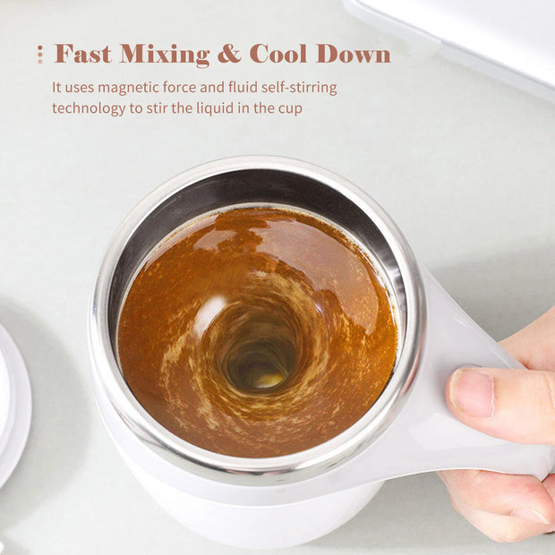 Convenient Self-Stirring Mug: AutoMix 380mL for Effortless Mixing